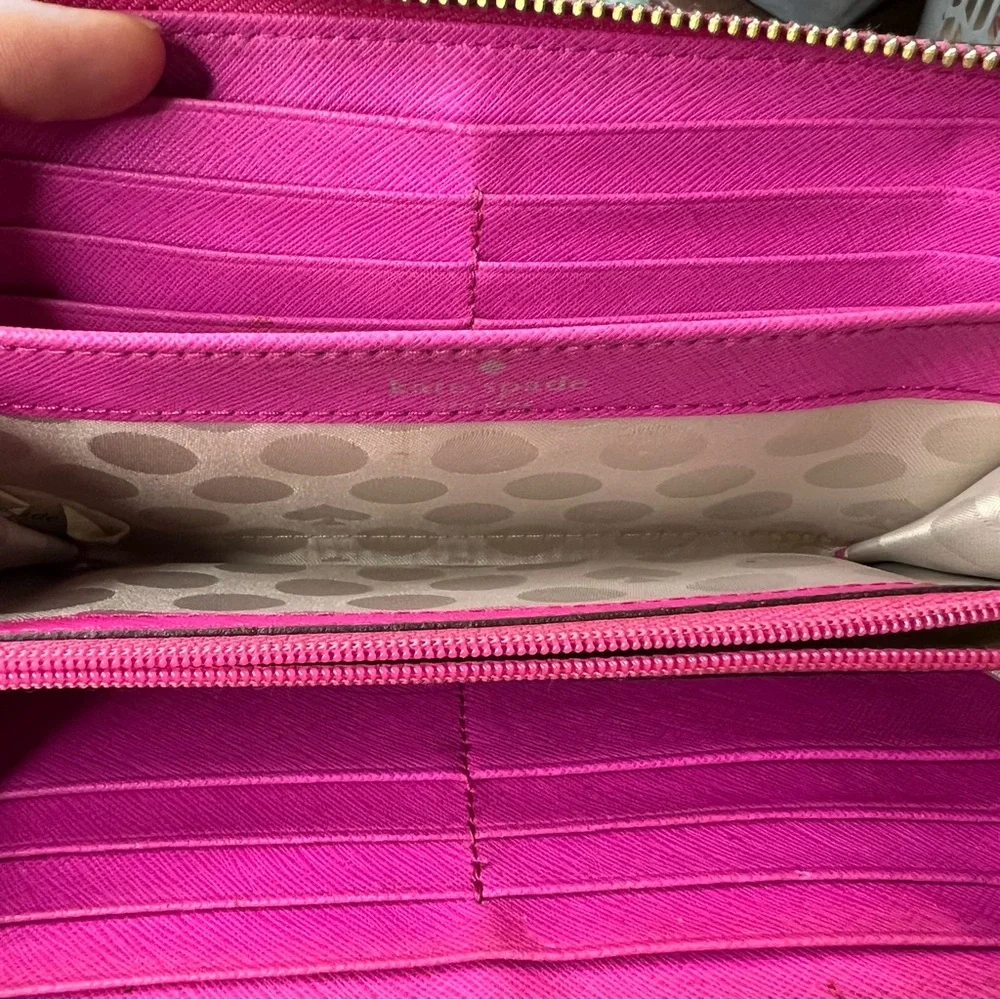 Kate Spade Pink Saffiano Leather Wallet